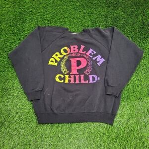 Vintage 80s Problem-Child Sweatshirt Womens XL 22x22 Boxy